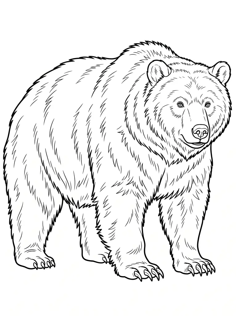 Bear outline template to trace with AR Drawing