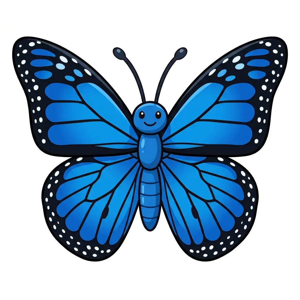 Butterfly color drawing template to trace with AR Drawing