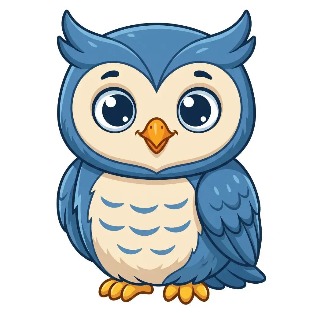 Owl color drawing template to trace with AR Drawing