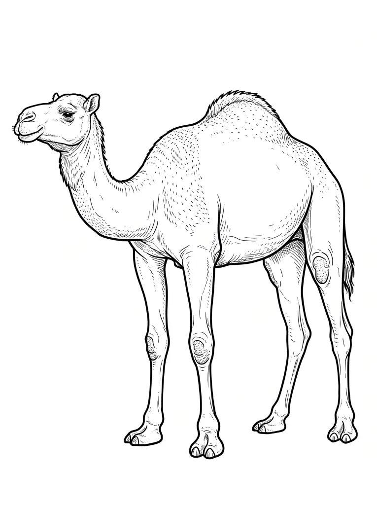 Camel outline template to trace with AR Drawing