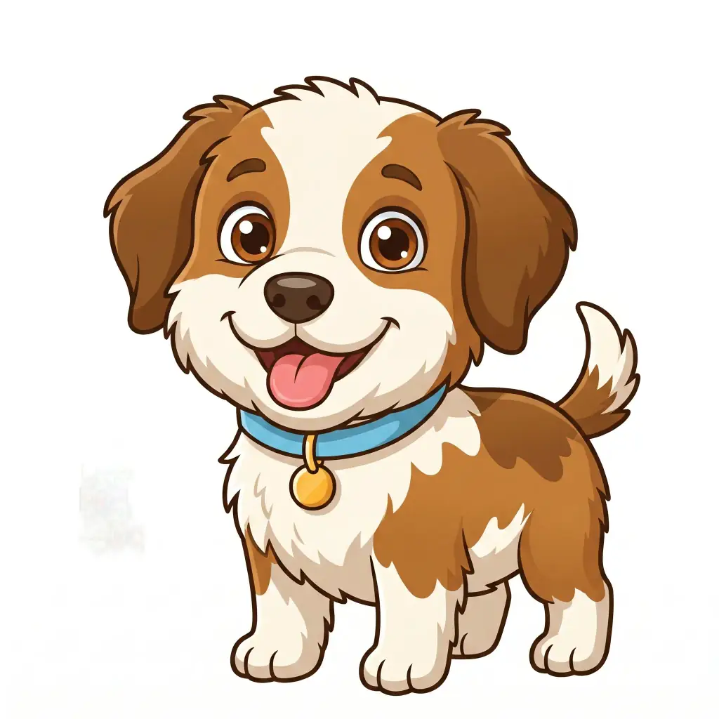 Cute Puppy Dog color drawing template to trace with AR Drawing