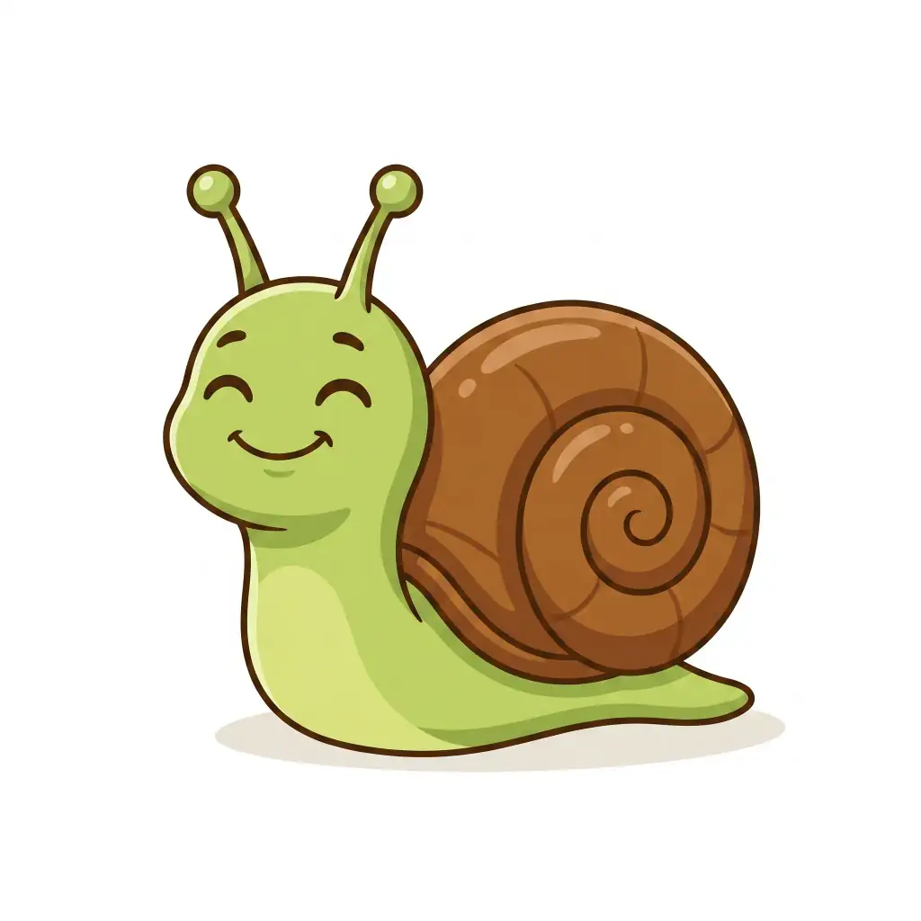 Cute Snail color drawing template to trace with AR Drawing