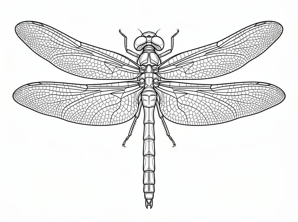 Dragonfly outline template to trace with AR Drawing