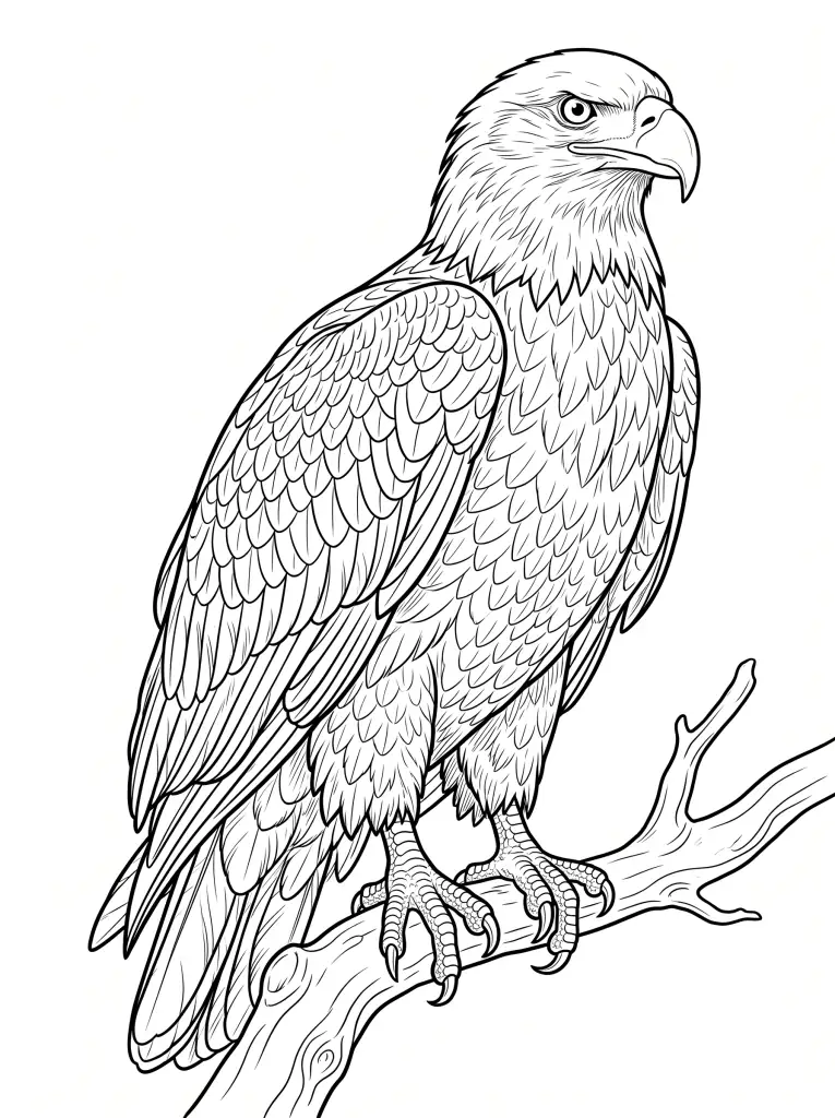 Eagle outline template to trace with AR Drawing