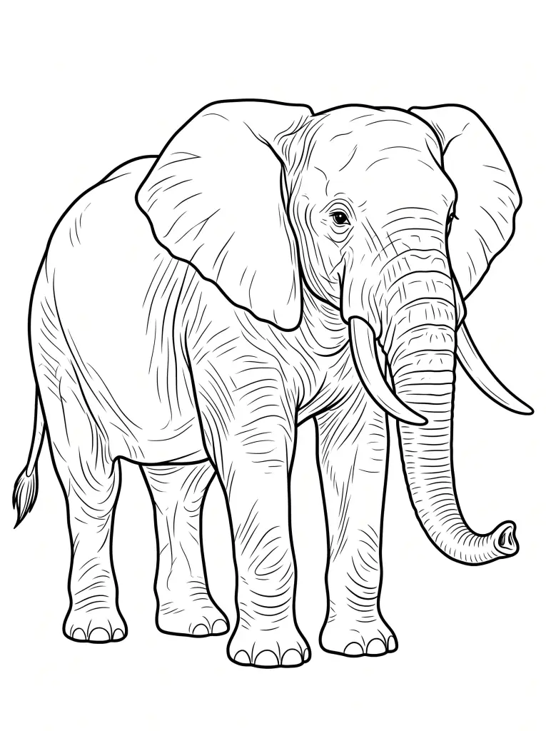 Elephant outline template to trace with AR Drawing