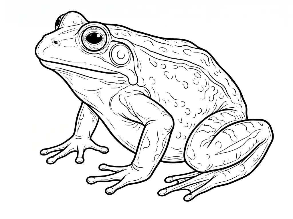 Frog outline template to trace with AR Drawing