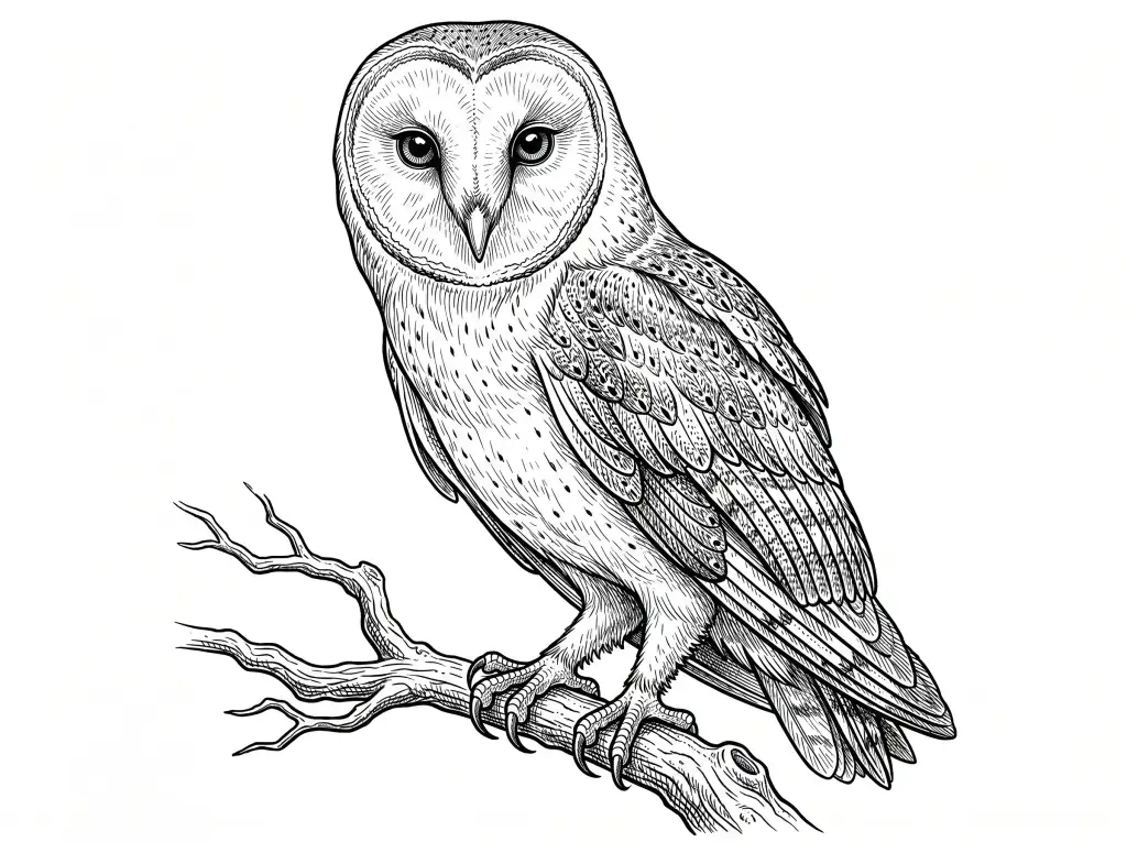 Owl outline template to trace with AR Drawing