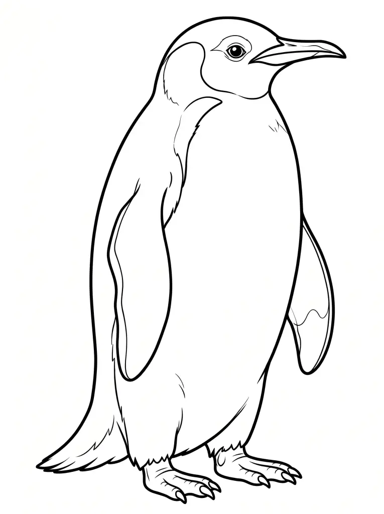 Penguin outline template to trace with AR Drawing