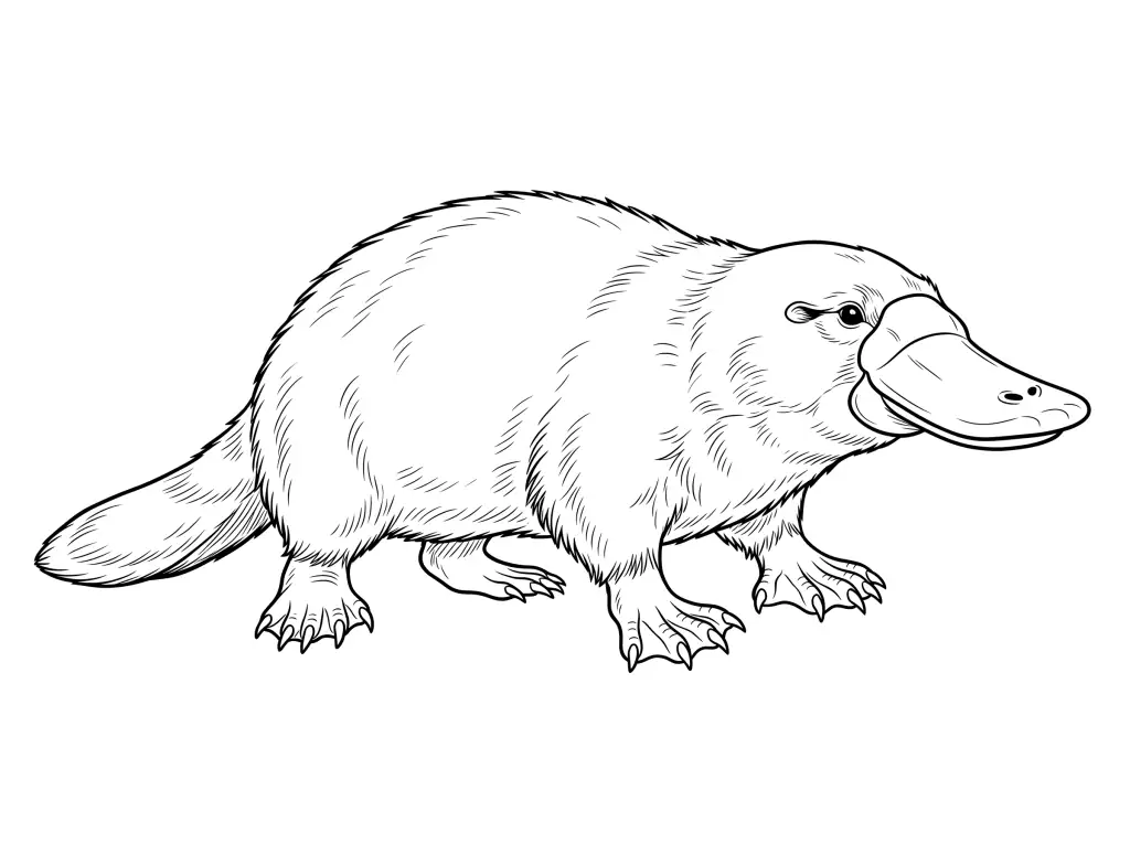 Platypus outline template to trace with AR Drawing