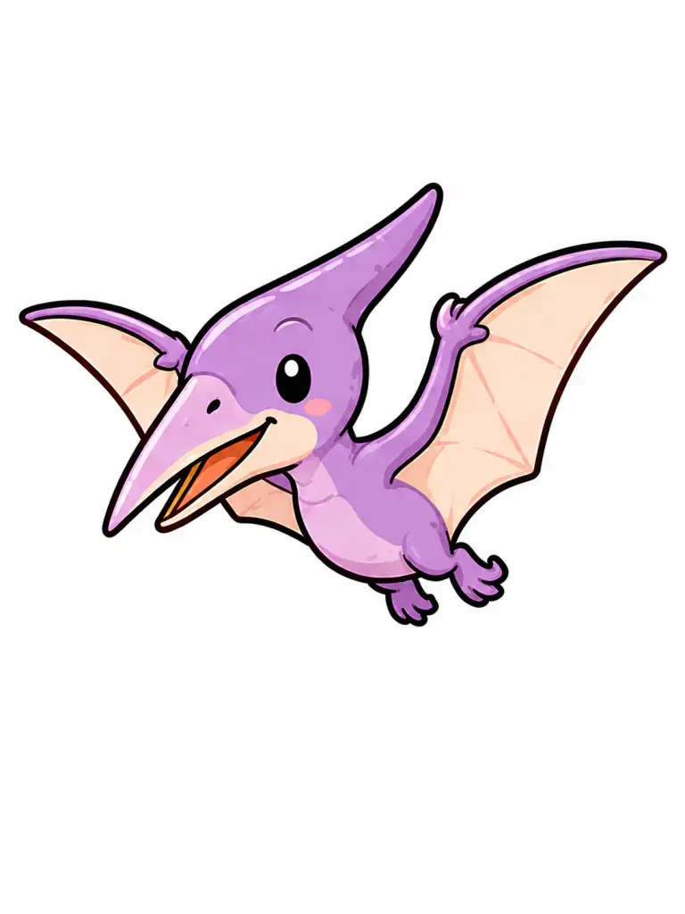 Pterodactyl color drawing template to trace with AR Drawing
