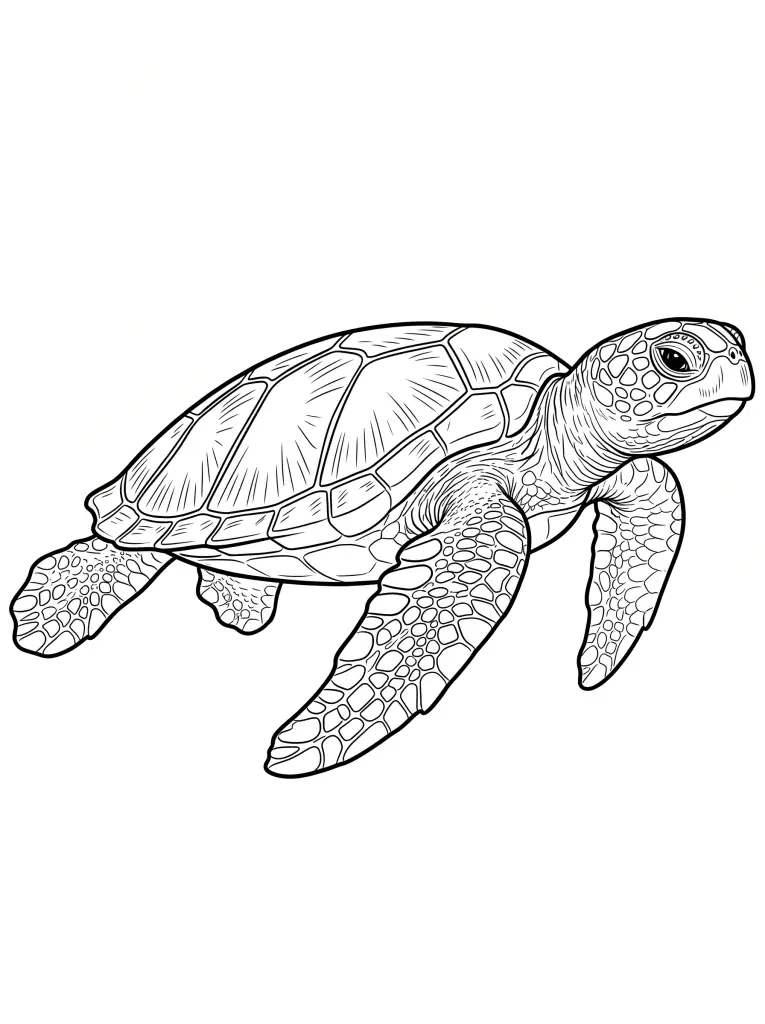 Sea Turtle outline template to trace with AR Drawing