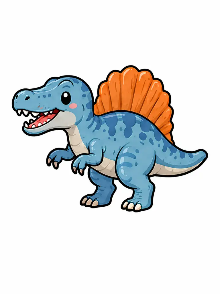 Spinosaurus color drawing template to trace with AR Drawing