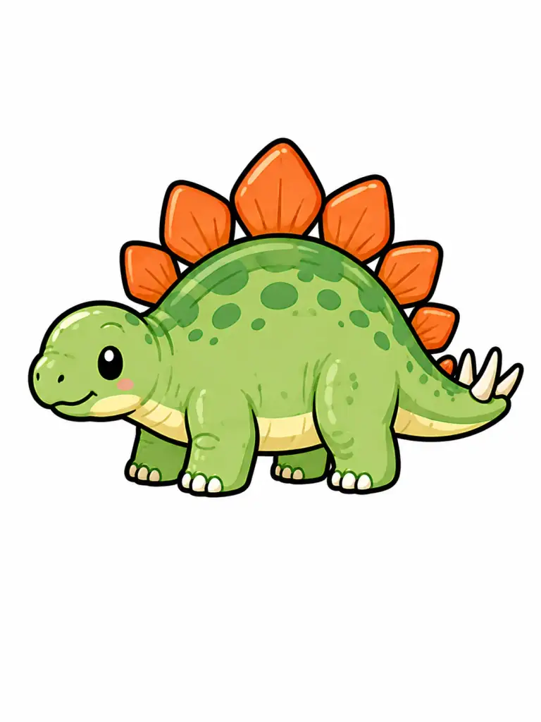 Stegosaurus color drawing template to trace with AR Drawing