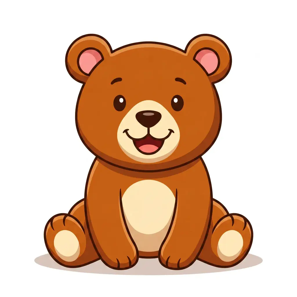 Teddy Bear color drawing template to trace with AR Drawing