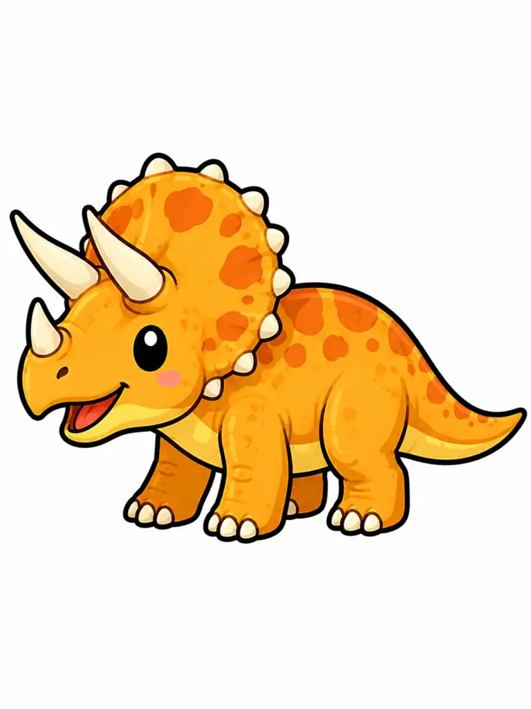 Triceratops color drawing template to trace with AR Drawing