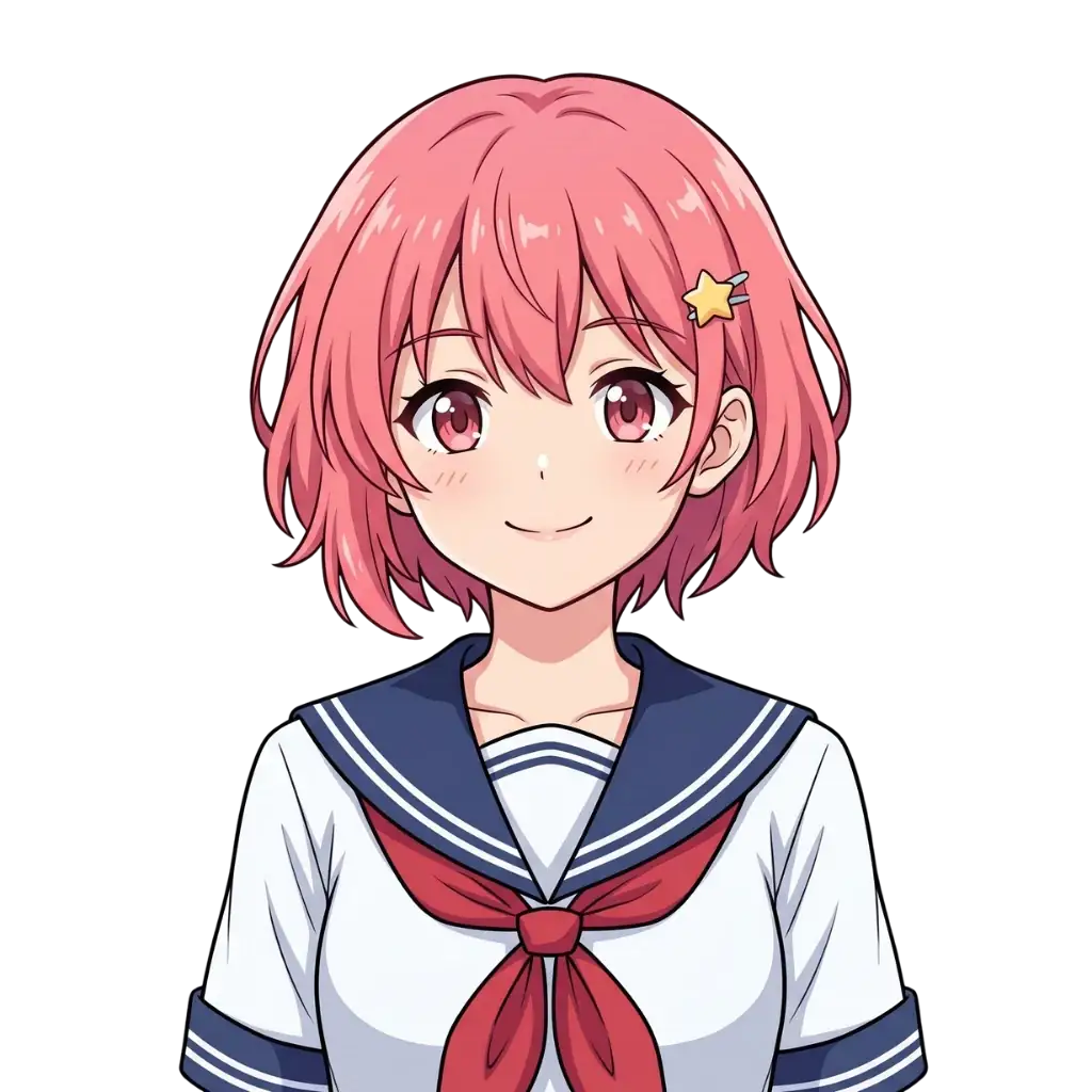 Hair School Girl color drawing template to trace with AR Drawing