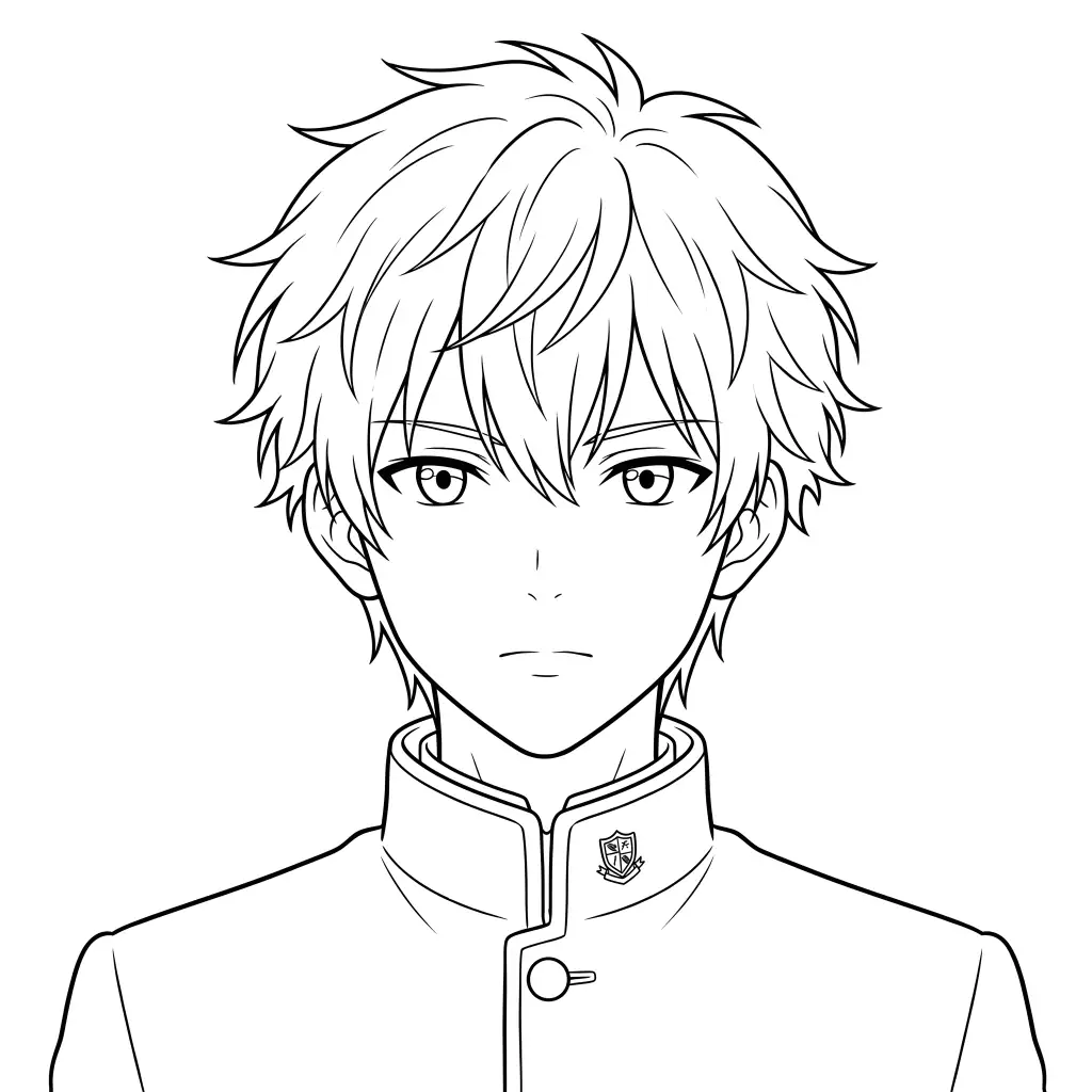 School Boy outline template to trace with AR Drawing