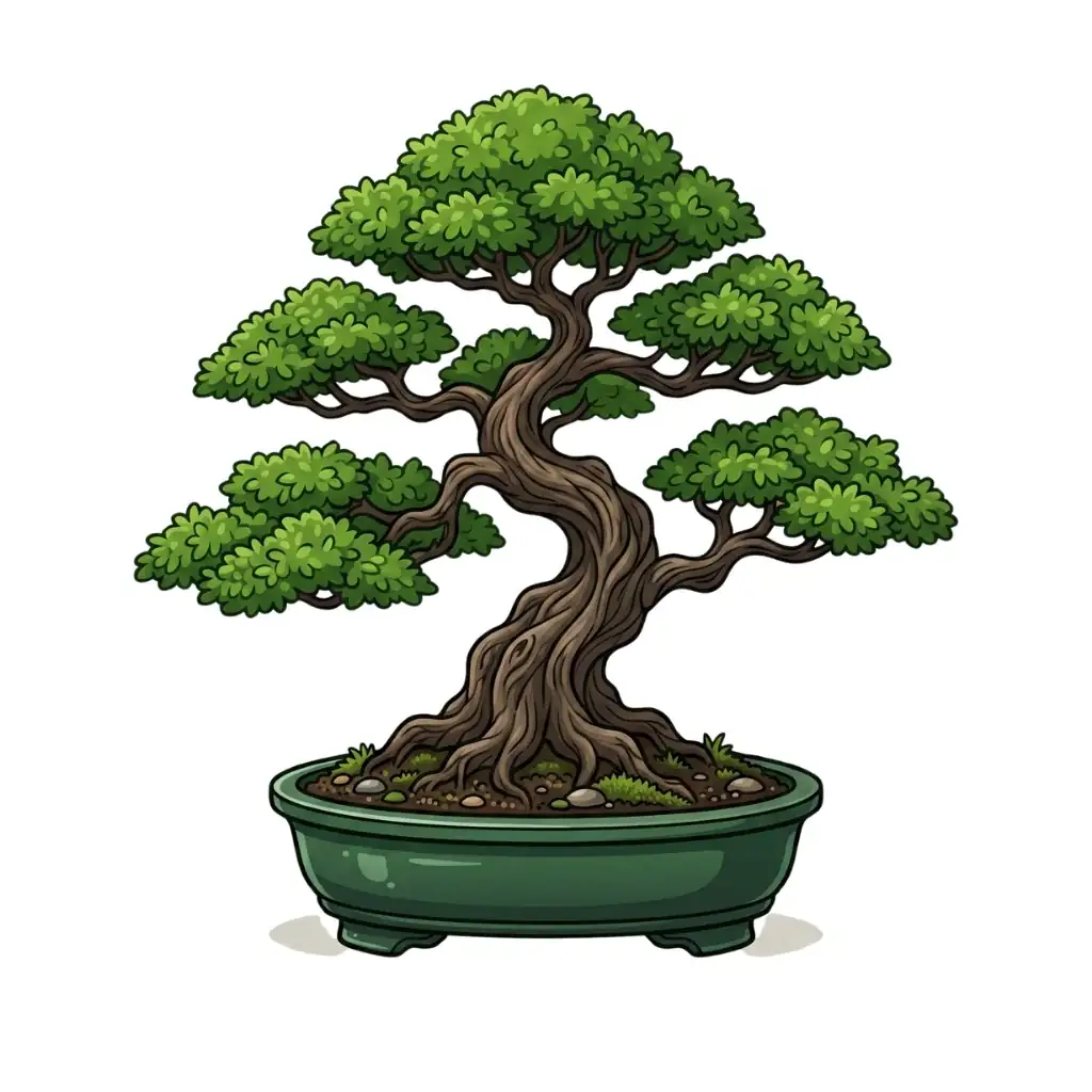Bonsai Tree color drawing template to trace with AR Drawing