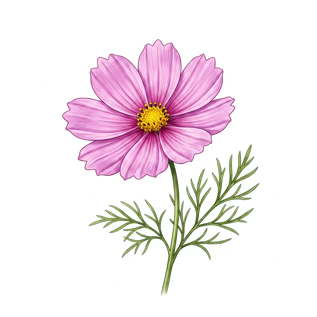 Vibrant Cosmos color drawing template to trace with AR Drawing
