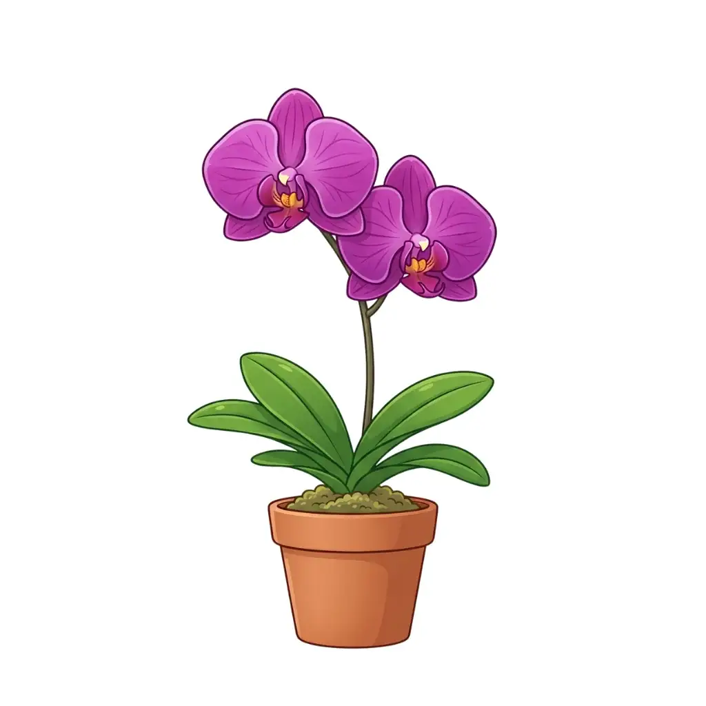 Orchid color drawing template to trace with AR Drawing