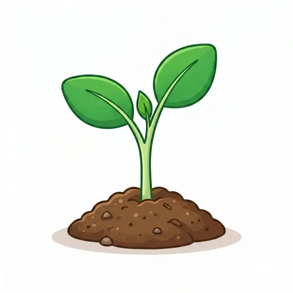 Seedling color drawing template to trace with AR Drawing
