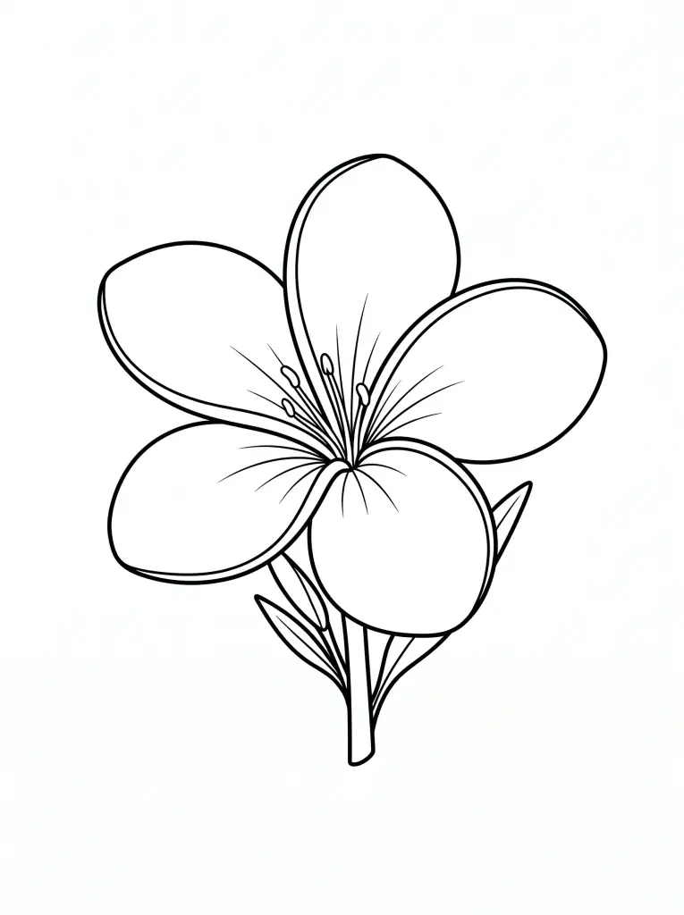 Delicate Hellebore outline template to trace with AR Drawing