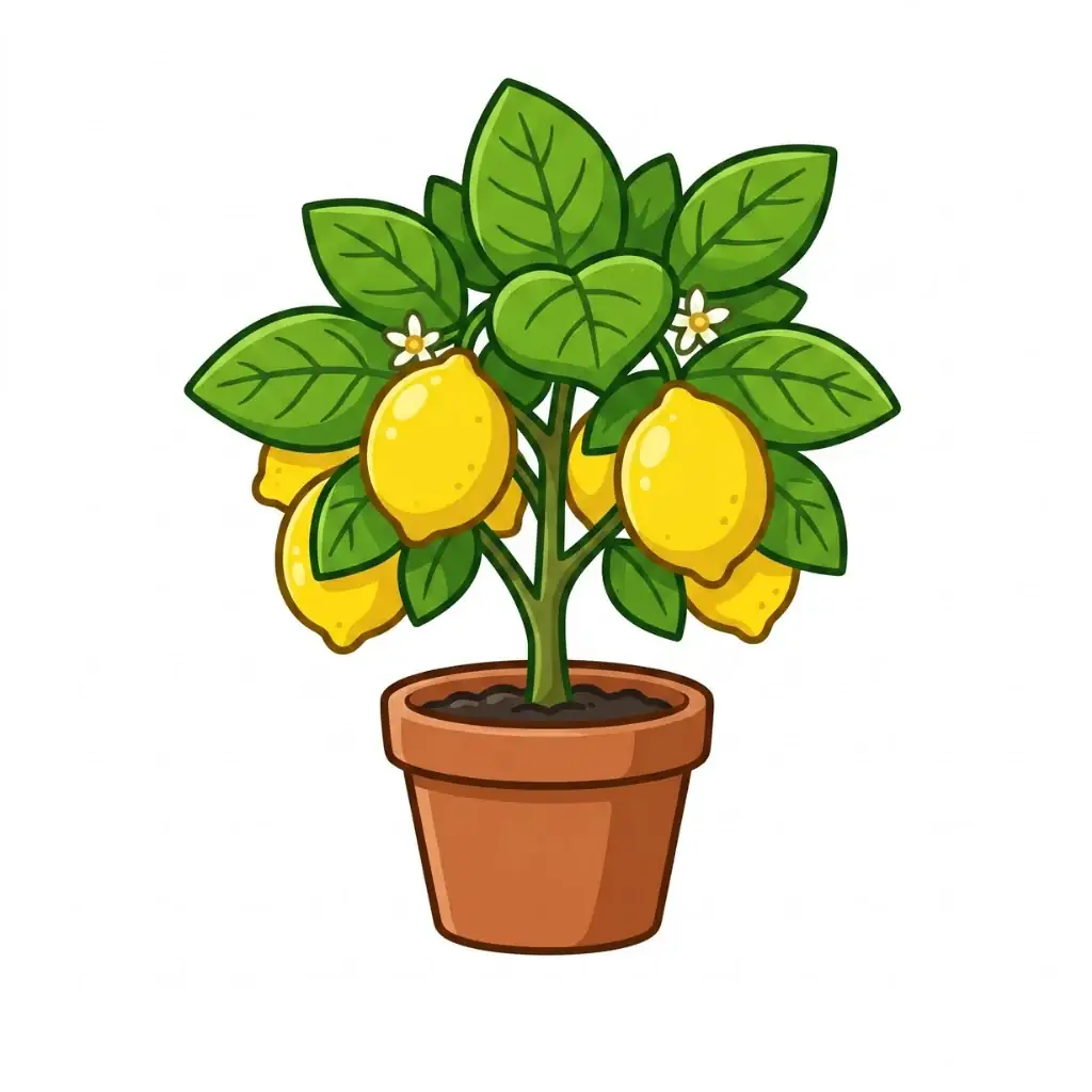 Lemon Tree color drawing template to trace with AR Drawing
