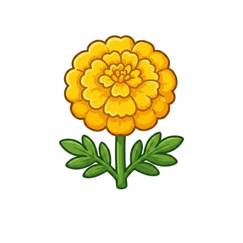 Marigold color drawing template to trace with AR Drawing