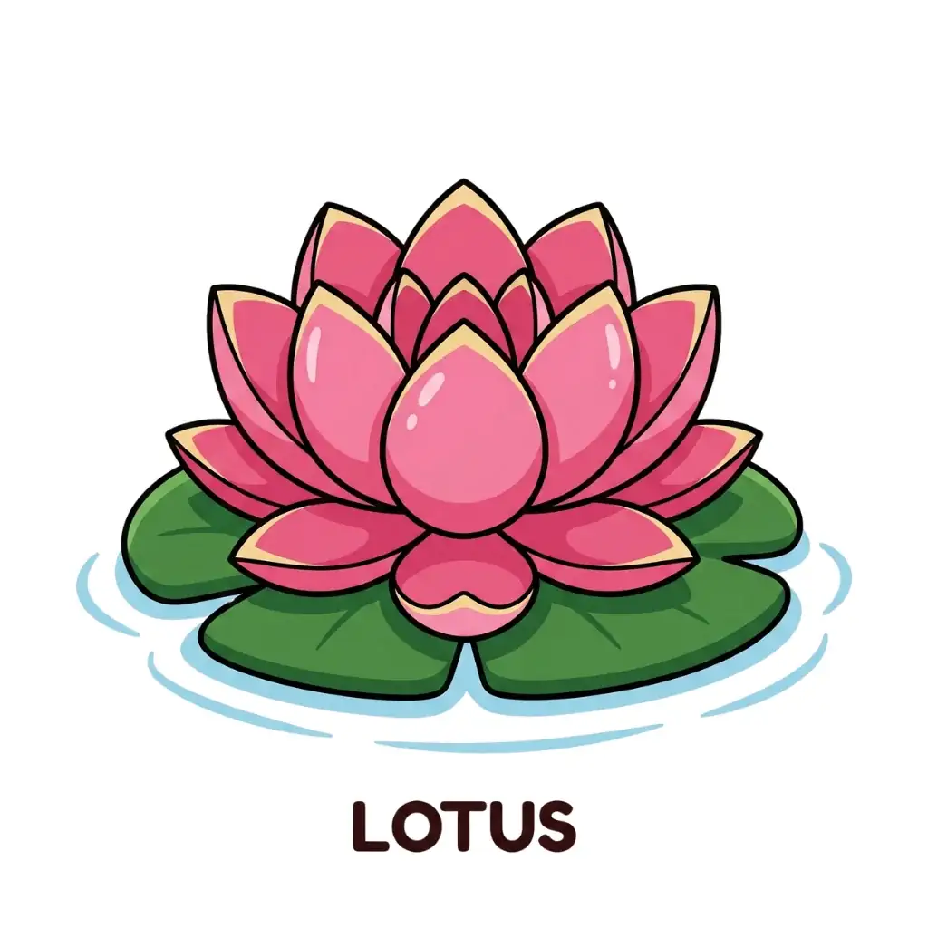 Lotus color drawing template to trace with AR Drawing
