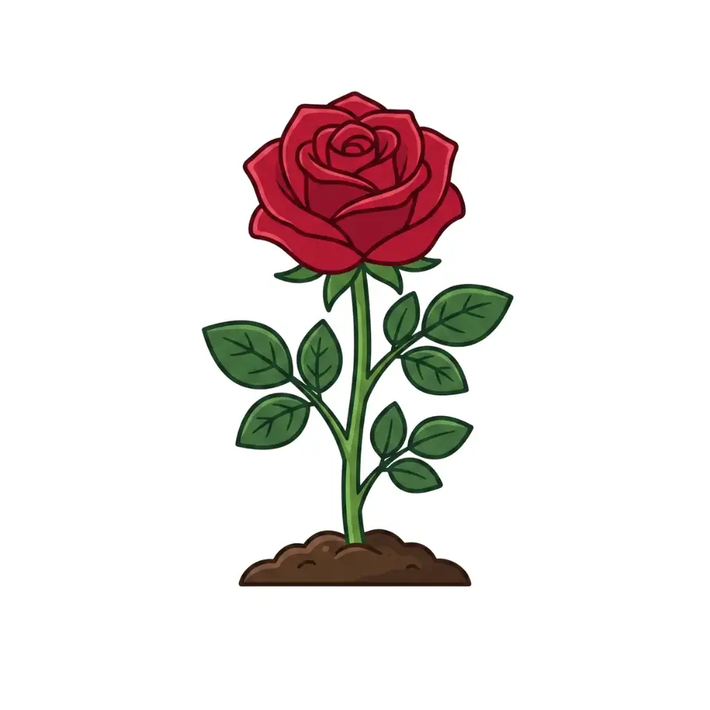 Rose color drawing template to trace with AR Drawing
