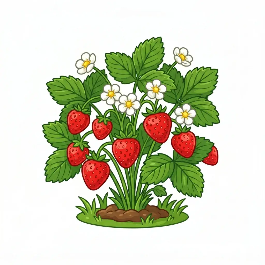 Strawberry color drawing template to trace with AR Drawing