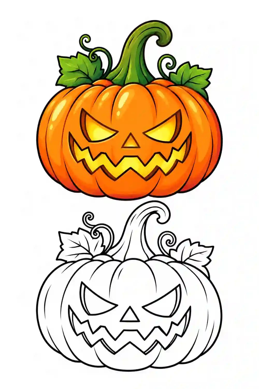 Carved Jack O Lantern outline template to trace with AR Drawing