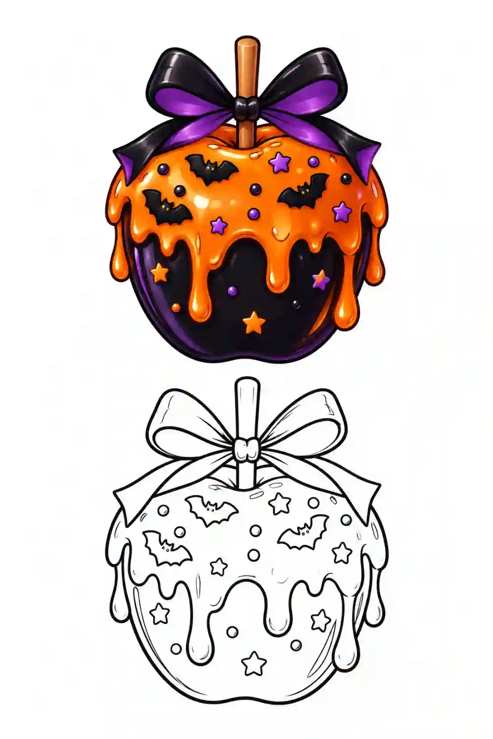 Halloween Drip Cake outline template to trace with AR Drawing
