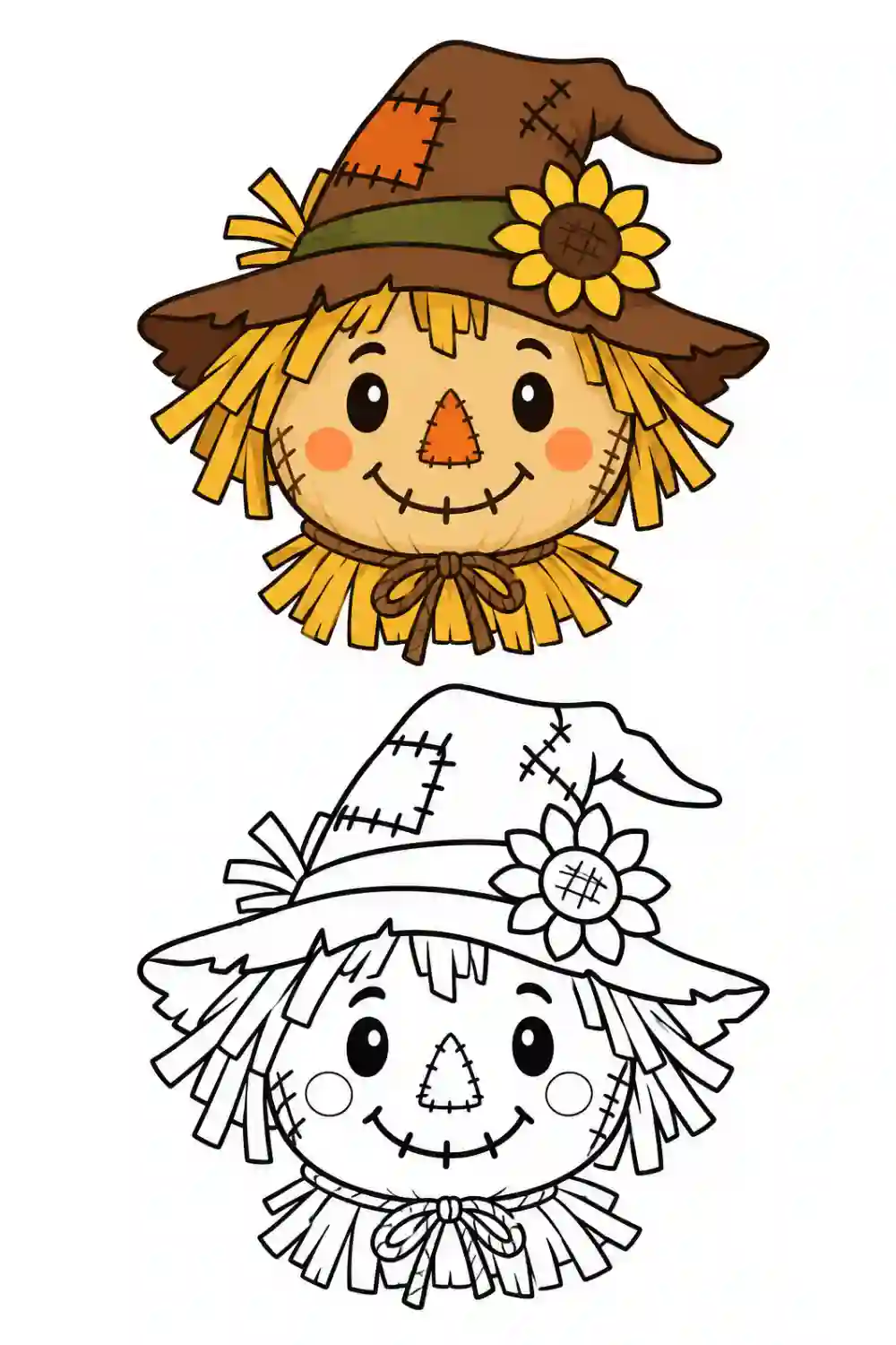 Scarecrow outline template to trace with AR Drawing