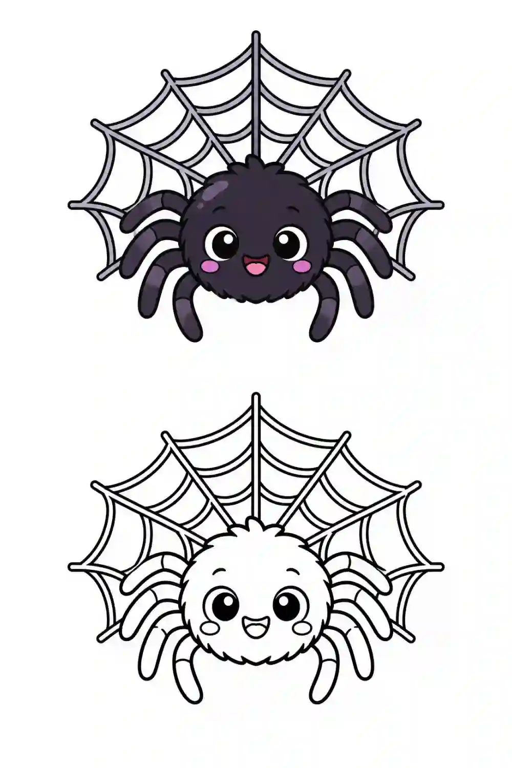 Spider in a Web outline template to trace with AR Drawing