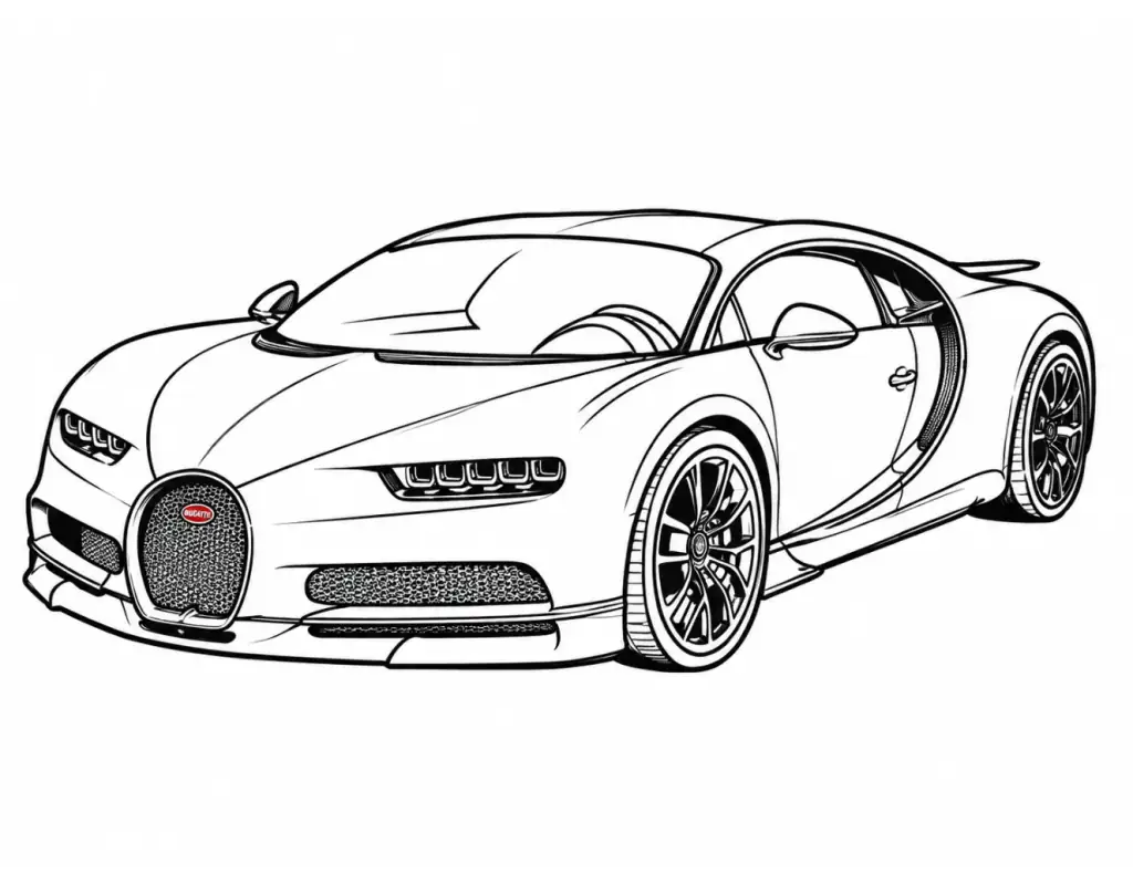 Bugatti Chiron outline template to trace with AR Drawing