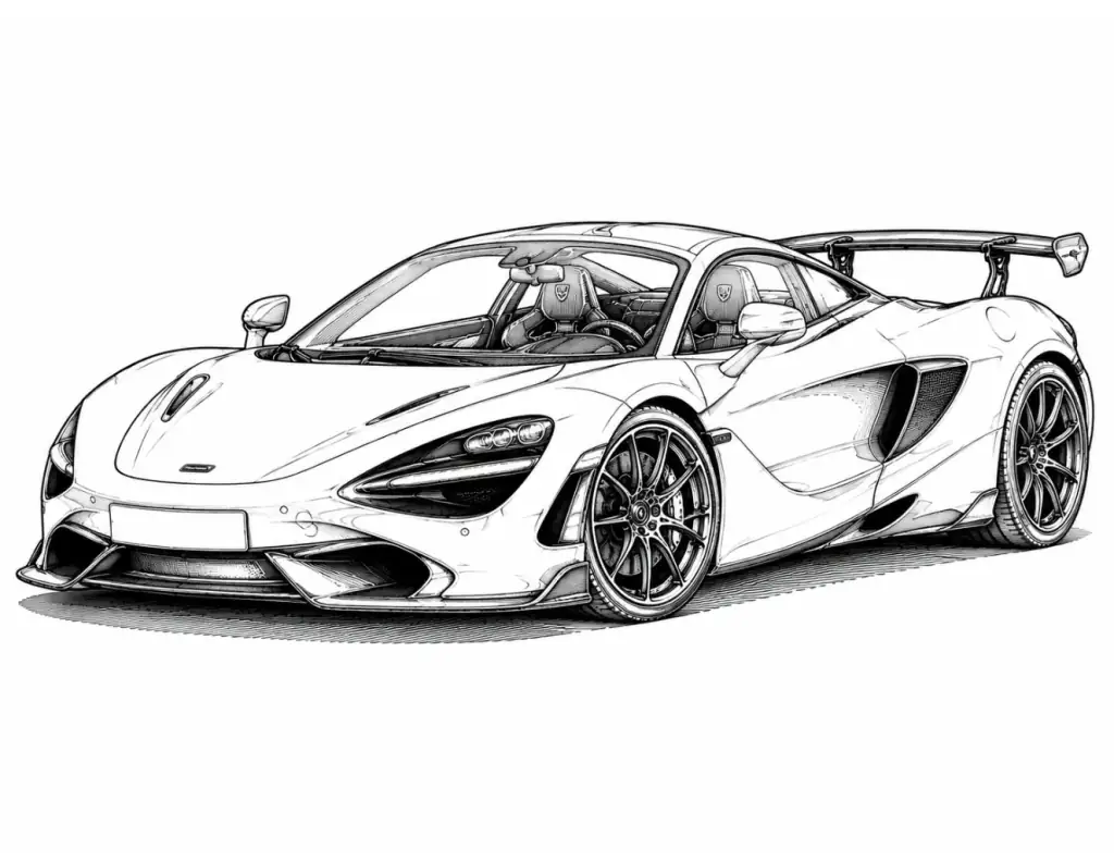 McLaren 720S Aerodynamic outline template to trace with AR Drawing