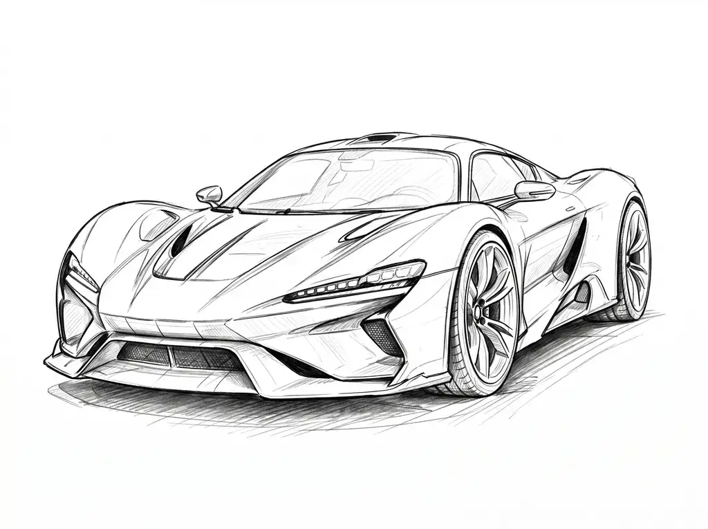 SSC Tuatara outline template to trace with AR Drawing