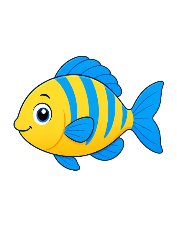 How to Draw a Fish drawing template