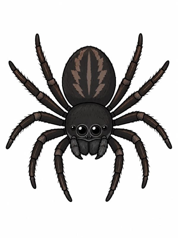 How to Draw a Spider drawing template
