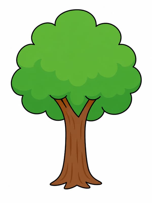 How to Draw a simple Tree outline template to trace with AR Drawing