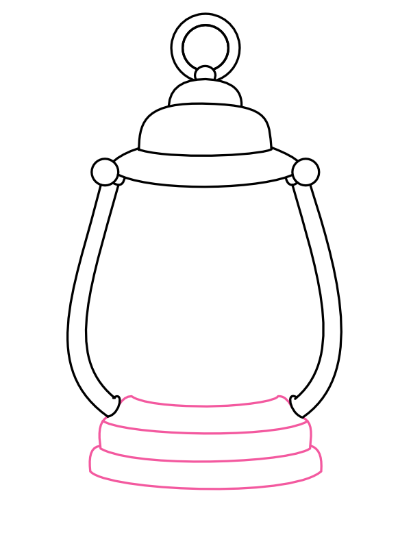 Step 5: Draw the Glass Globe Body and Base