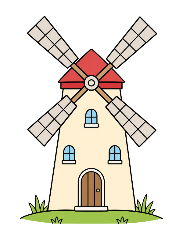 Step 10: Color Your Windmill