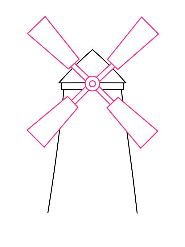 Step 5: Draw the Four Sails