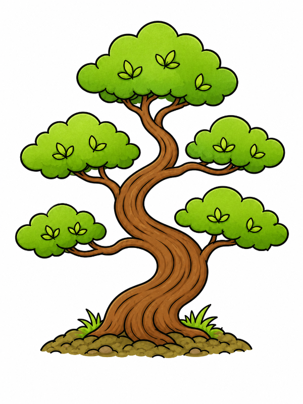 Step 11: Color Your Bonsai Tree