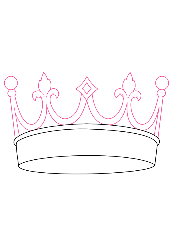 Step 4: Draw the Scalloped Arches and Side Points
