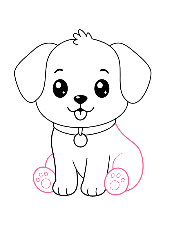 Step 7: Detail the Paw Pads and Back Curve