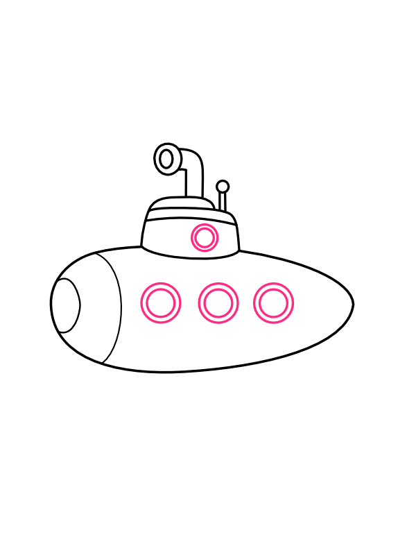 Step 6: Draw the Side Portholes