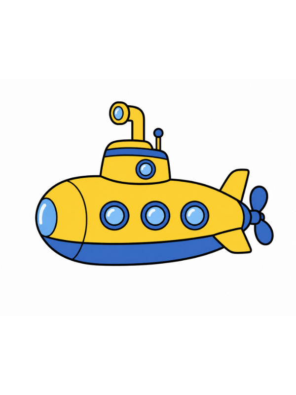 Step 9: Color Your Submarine