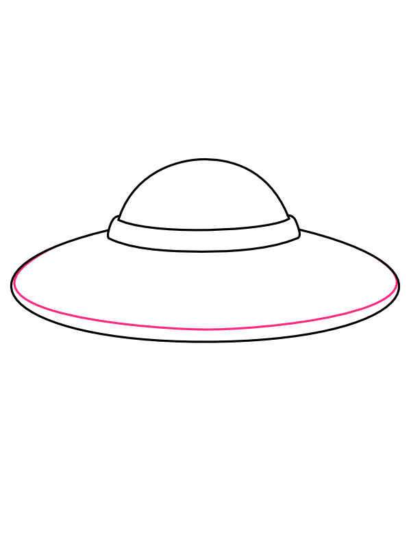 Step 4: Draw the Lower Rim of the Saucer